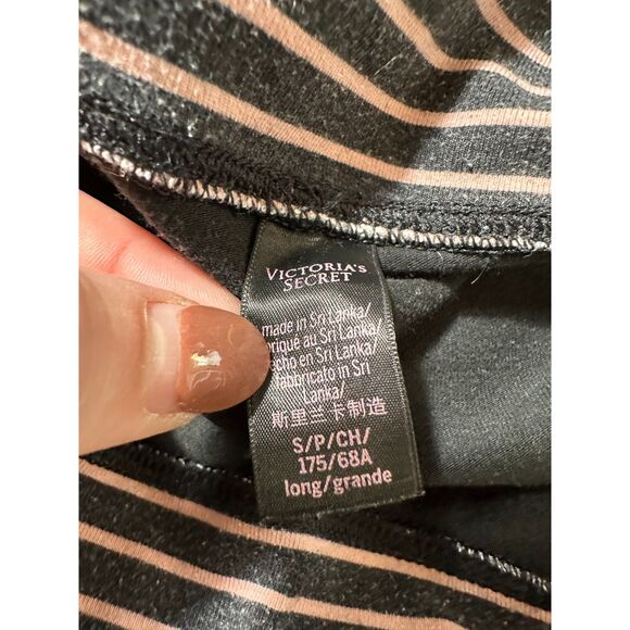 y2k Victoria's Secret Fold Over Top Black Leggings Size Small - Picture 3 of 9